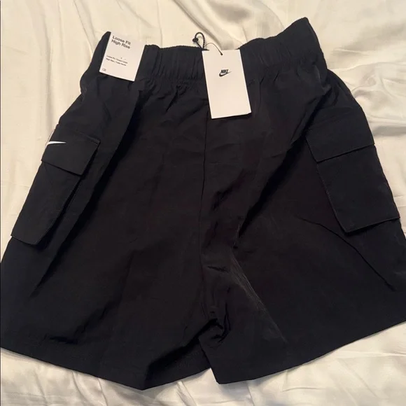 Nike Women's Black Athletic Cargo Shorts - Picture 2 of 2